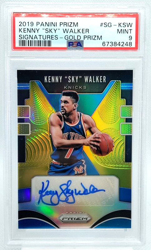 /10 Kenny Sky Walker AUTO PSA 9 POP 1 2019-20 Prizm Gold Signatures Autograph SP