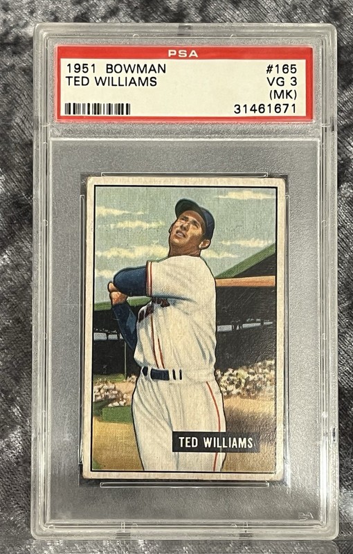 1951 Bowman Ted Williams #165 PSA 3 VG !!