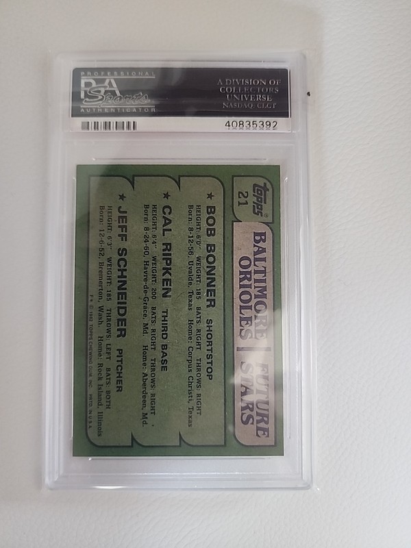 1982 Topps CAL RIPKEN JR Future Stars #21 NM-MT PSA 8 Baltimore Orioles ROOKIE view 2