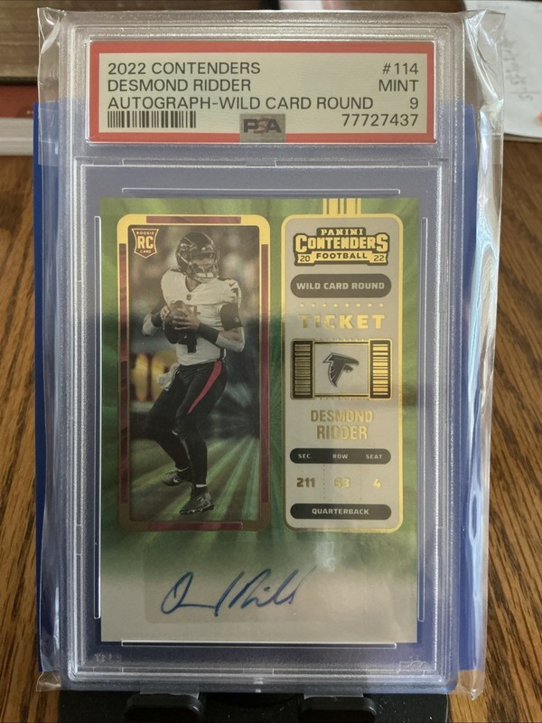 2022 Contenders Wild Card Round Green ~ DESMOND RIDDER ~ RC On Card Auto ~ PSA 9