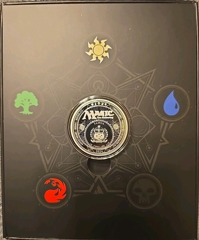 2024 Samoa Magic The Gathering Black Lotus Beta 1oz Silver Coin view 2