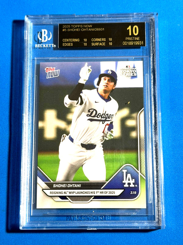 2025 TOPPS NOW WORLD SERIES #5 SHOHEI OHTANI BGS 10 BLACK LABEL 9931