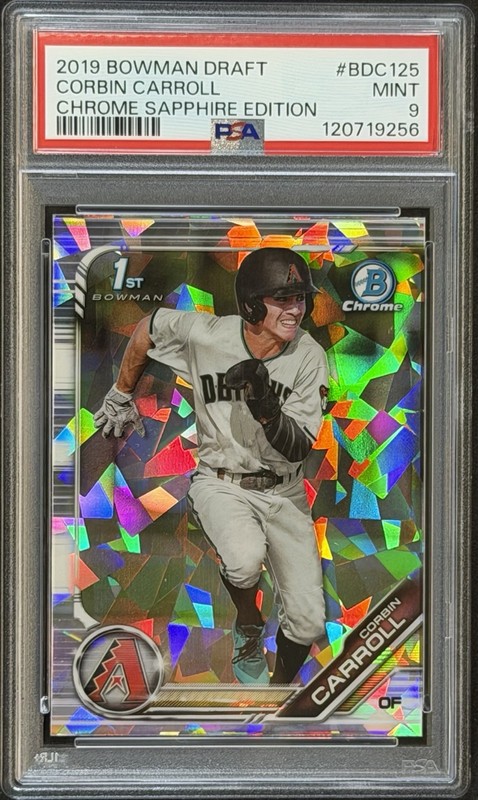 2019 Bowman Draft Sapphire Corbin Carroll 1st #BDC-125 Diamondbacks PSA 9