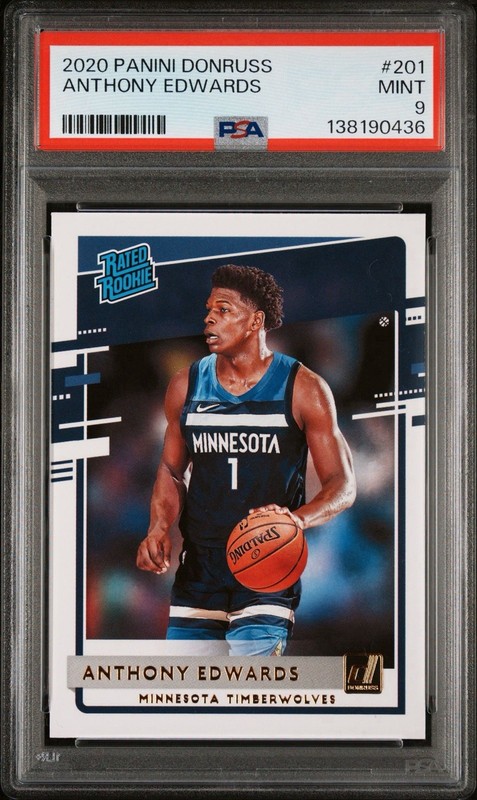 2020 Panini Donruss Anthony Edwards RC Rated Rookie PSA 9 #201
