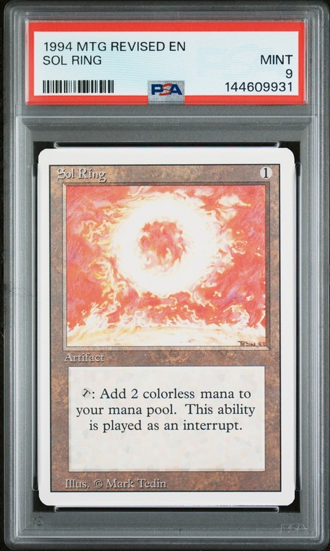 PSA 9 Mint - Sol Ring Revised - Vintage Magic The Gathering