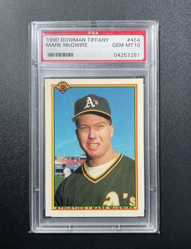 1990 Bowman Tiffany #454 Mark McGwire PSA 10 Gem Mint 💎 Oakland Athletics