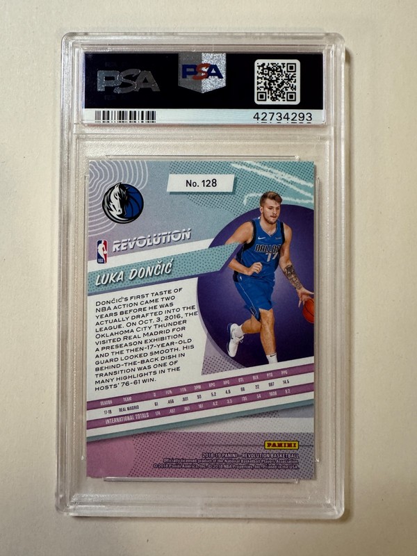 Luka Doncic - 2018-19 Panini Revolution RC Rookie #128 PSA 10 view 2
