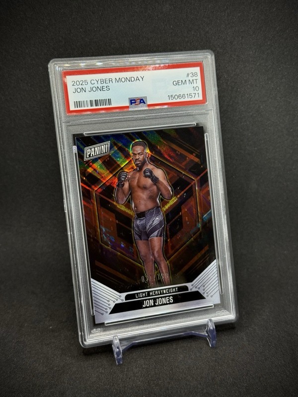 Jon Jones 2025 Panini Cyber Monday /199 #38 PSA 10 Gem Mint view 2