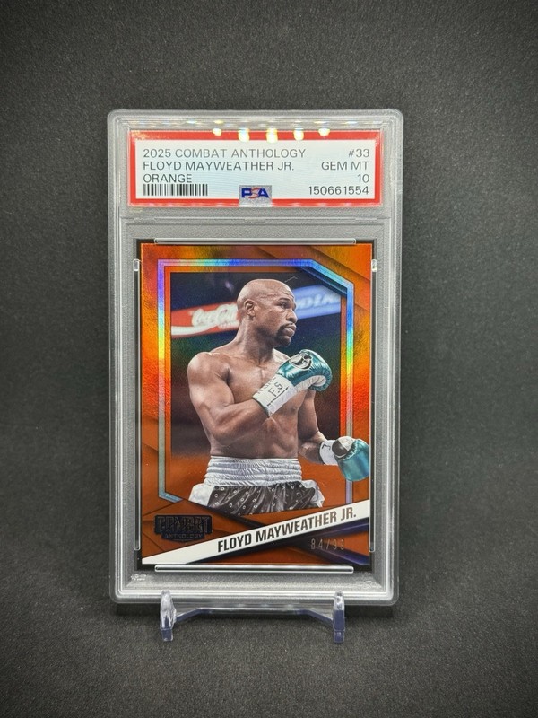 Floyd Mayweather Jr 2025 Panini Combat Anthology Orange /99 PSA 10 Gem Mint