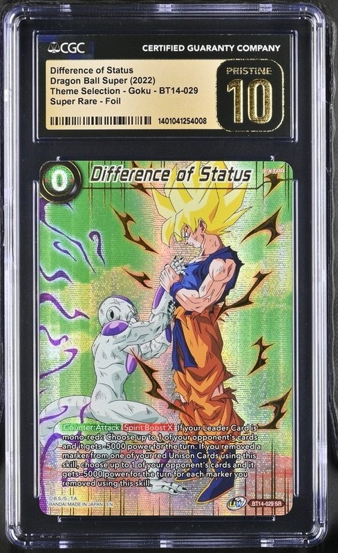 2022 Dragon Ball Super Difference of Status Son Goku BT14-029 CGC 10 PRISTINE