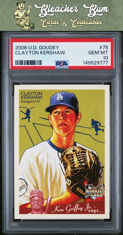 2008 Upper Deck Goudey 75 Clayton Kershaw RC PSA 10