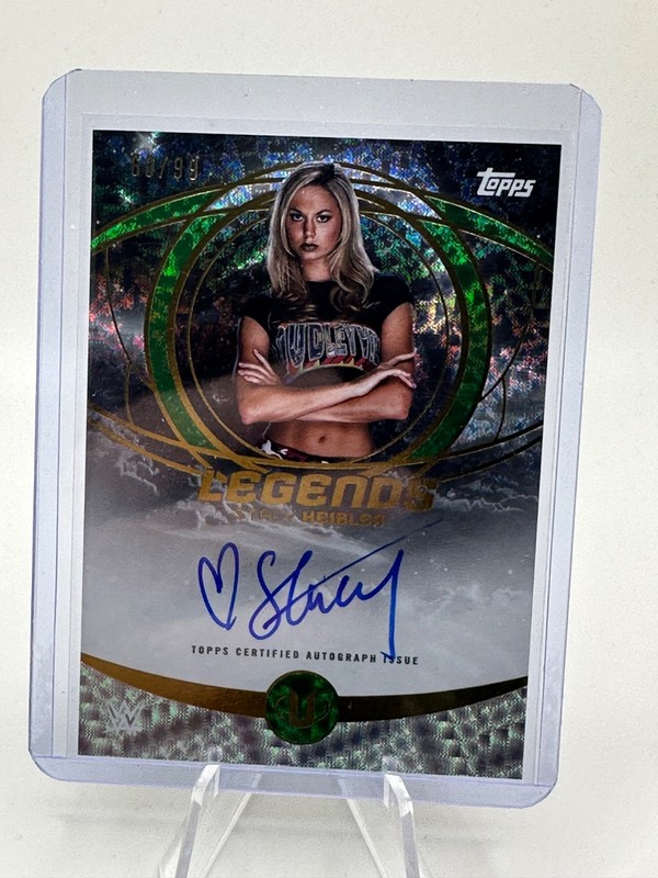 2025 WWE Topps Universe - #LGA-SKI Stacy Keibler - Auto - Green Electric /99