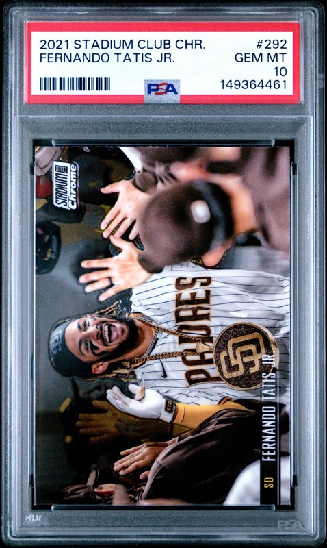 Fernando Tatis Jr. - 2021 Stadium Club Chrome PSA 10 view 1