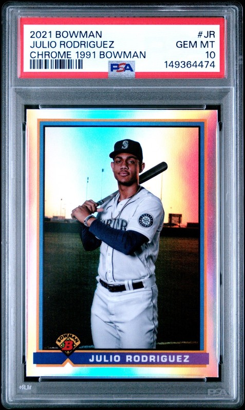 Julio Rodriguez - 2021 Bowman Chrome 1991 Bowman   PSA 10