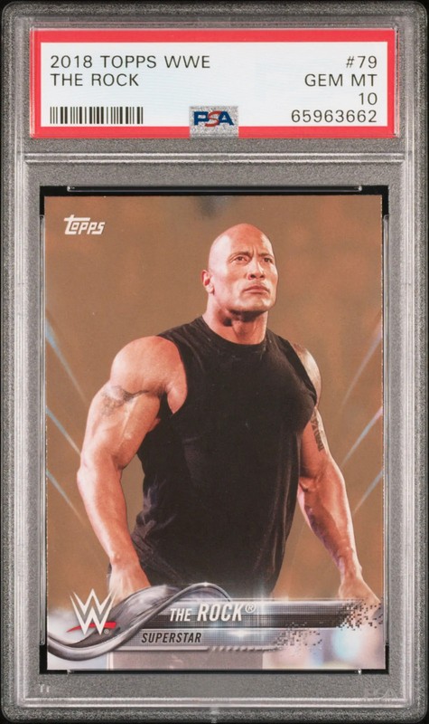 2018 Topps WWE The Rock #79 PSA 10