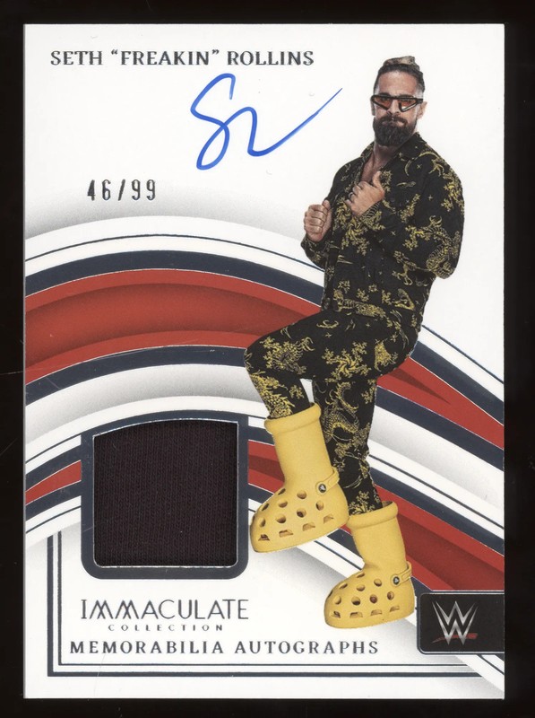 2023 Panini Immaculate Collection Seth "Freakin" Rollins #MASFR Patch Auto 46/99