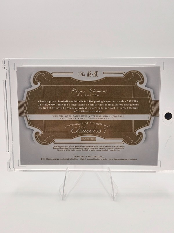 Roger Clemens Flawless Patch Auto All-Star /5 view 2