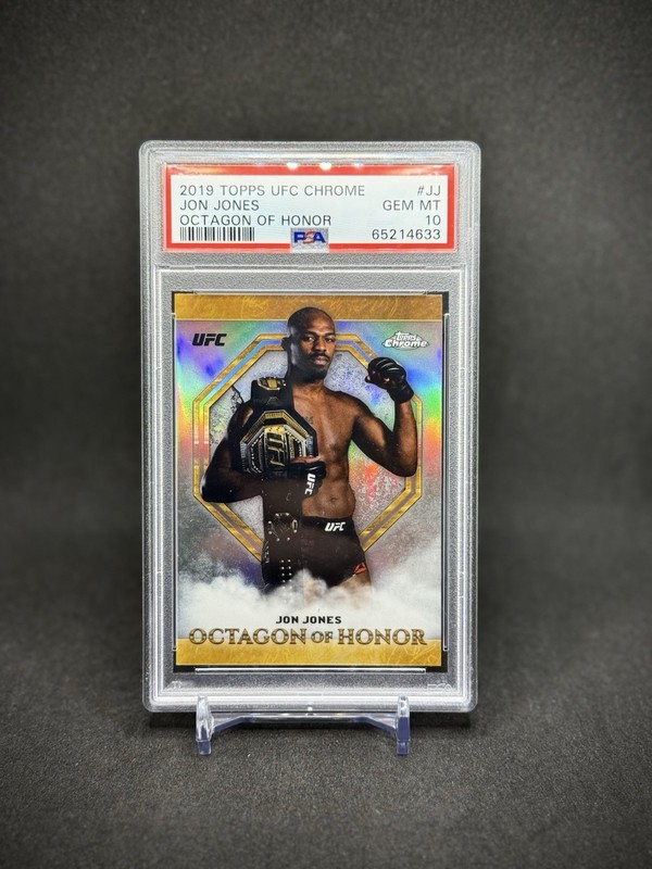 Jon Jones 2019 Topps Chrome UFC Octagon Of Honor Refractor PSA 10