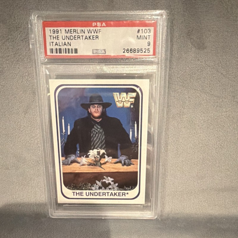 Merlin 1991 Merlin WWF The Undertaker Italian #103 PSA Graded Trading Card