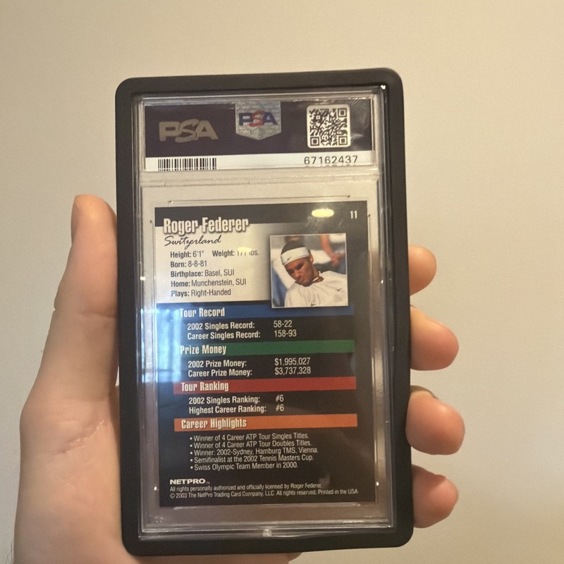 2003 Netpro ROGER FEDERER #11 Rookie RC PSA 10 GEM MINT True RC