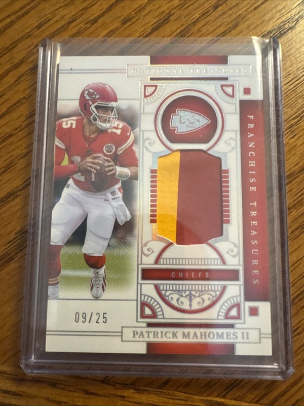 2025 Panini National Treasure Patrick Mahomes /25 Franchise Treasures Patch