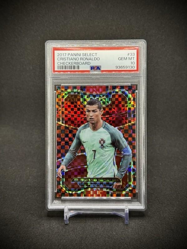 Cristiano Ronaldo 2017 Panini Select  Checkerboard Prizm PSA 10 Portugal
