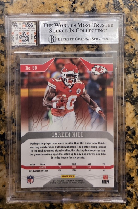 Tyreek Hill Jersey Fusion "Game Used Jersey" **Beckett (9)** (Photo Matched) view 2