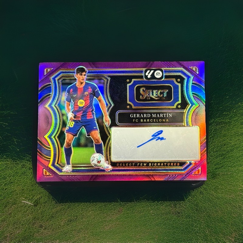 2025-26 Panini Select La Liga Barcelona Gerard Martin Auto Purple Prizm /49