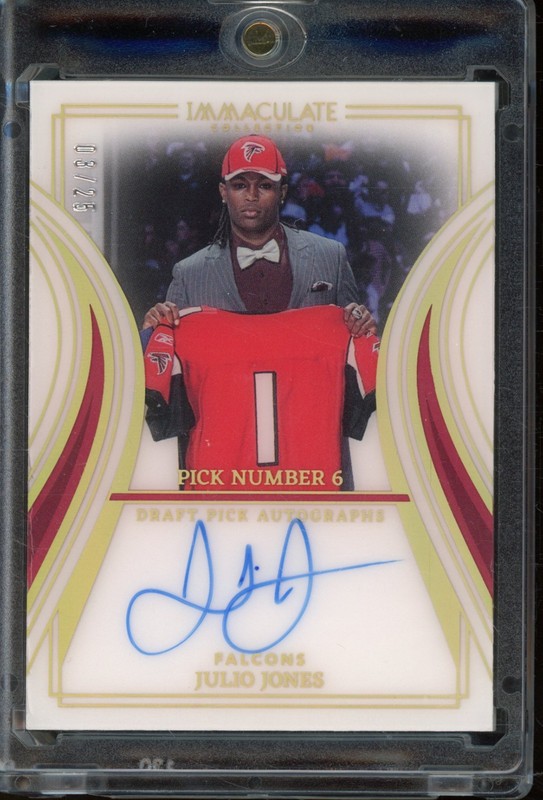 2023 IMMACULATE Julio Jones DRAFT PICK 6 Auto /25 #DP-JJO view 1