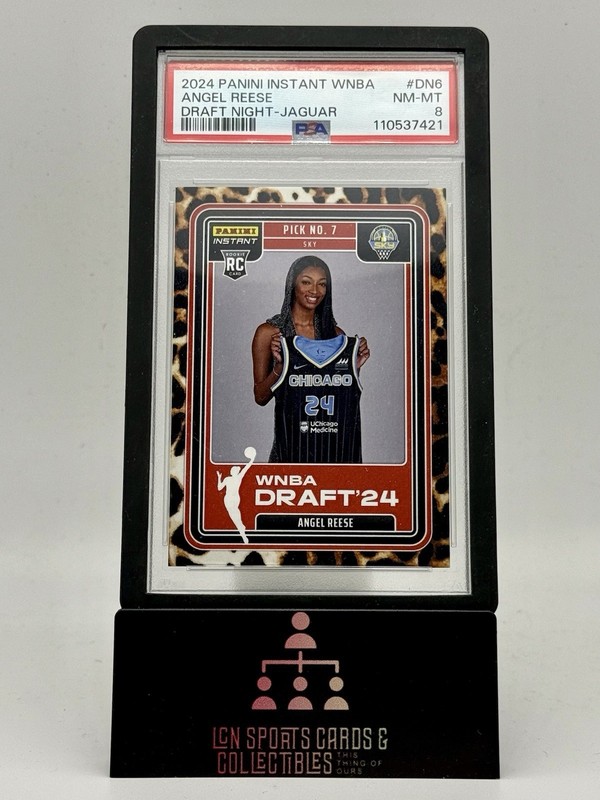 2024 Panini Instant WNBA Basketball Angel Reese Draft Night Jaguar 02/10 PSA 8