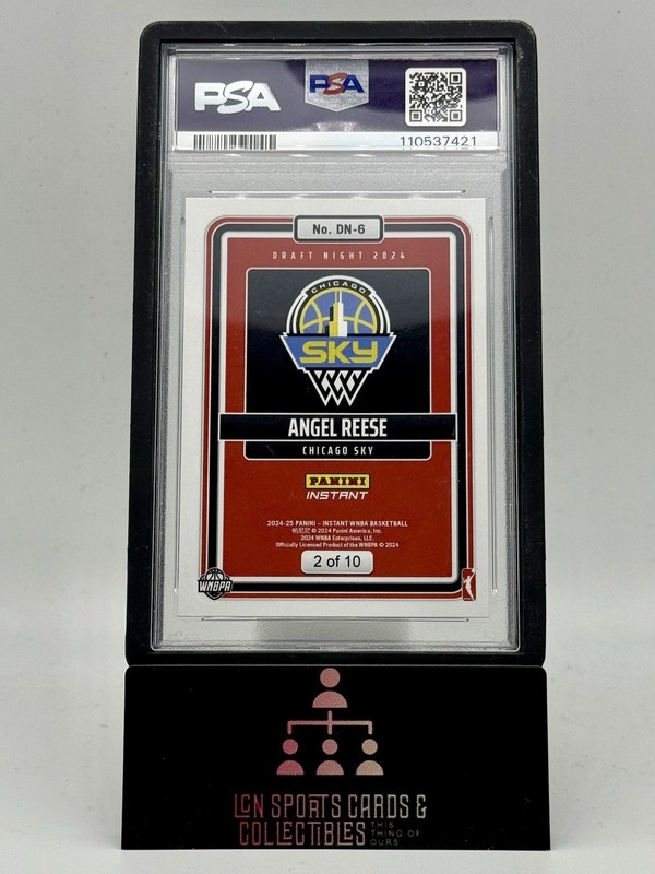 2024 Panini Instant WNBA Basketball Angel Reese Draft Night Jaguar 02/10 PSA 8 view 2