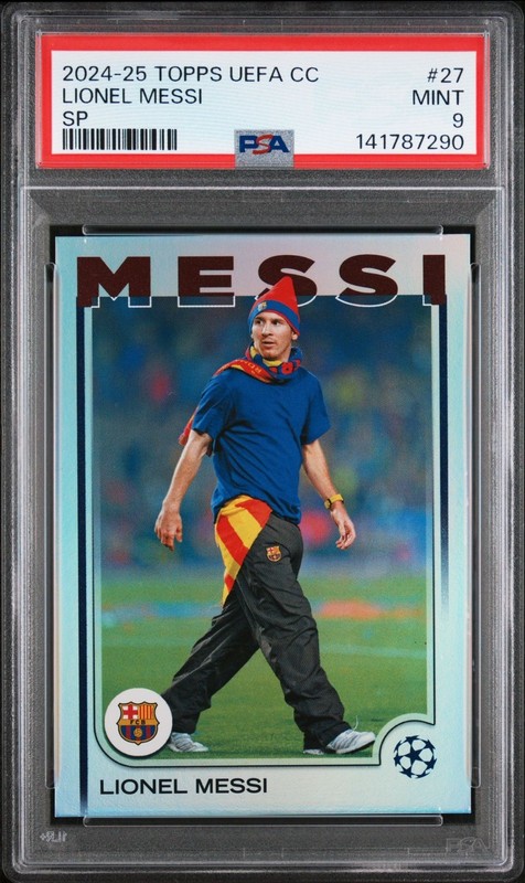 2024 TOPPS UEFA CC #27 LIONEL MESSI SP PSA 9