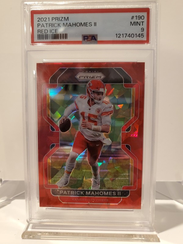 2021 Panini Prizm - Patrick Mahomes II #190 Red Ice Prizm PSA 9