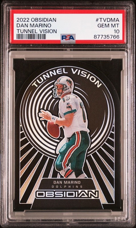 2022 DAN MARINO PANINI OBSIDIAN TUNNEL VISION 81/99 PSA 10 POP 1 HOF DOLPHINS