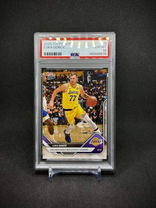 Luka Doncic 2025 Topps Now LA Opener #5 PSA 10 Los Angeles Lakers