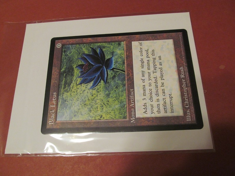 Magic The Gathering: 1996 Black Lotus, oversize 6x9 Scrye Magazine Promo Card