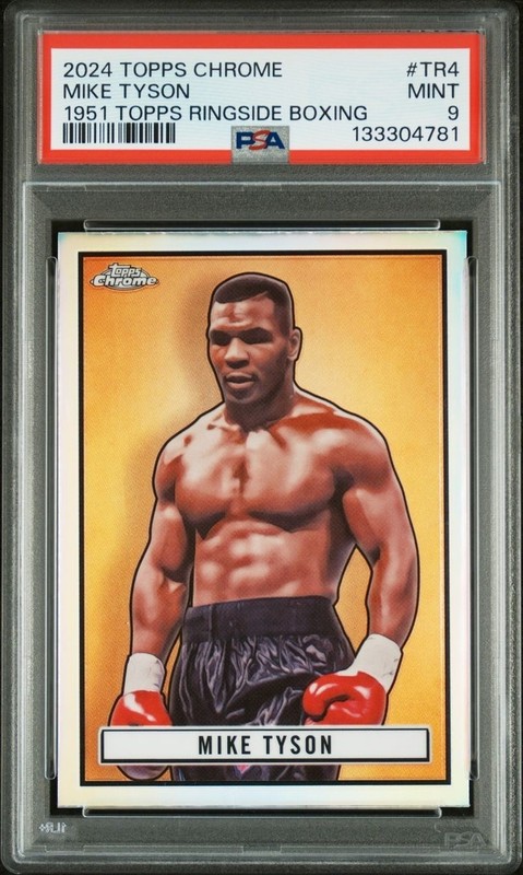 Mike Tyson 2024 Topps Chrome TR4 1951 Ringside Boxing PSA 9
