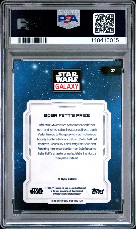 Boba Fett's Prize - 2024 Star Wars Chrome Galaxy Refractor  PSA 10 view 2