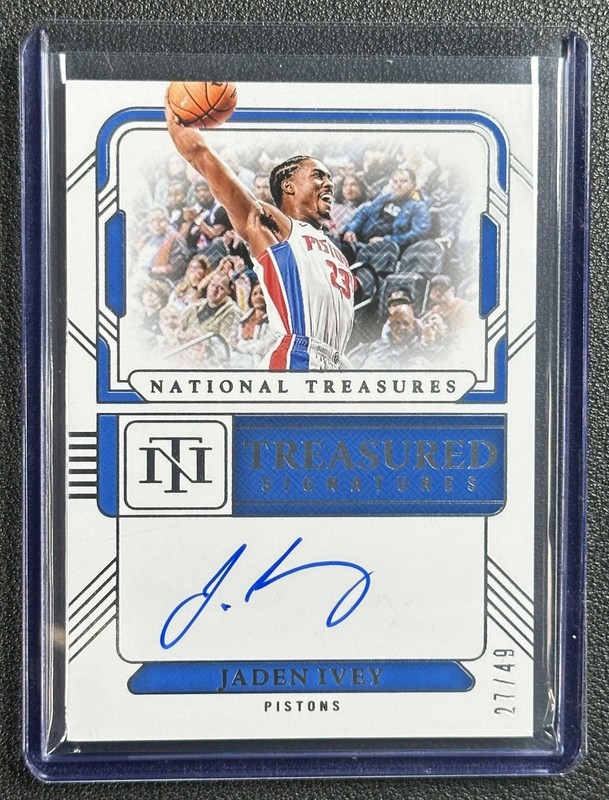 JADEN IVEY 2024-25 PANINI NATIONAL TREASURES TREASURED SIGNATURES AUTO 27/49