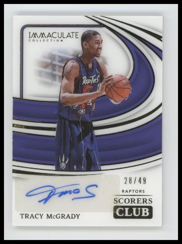 2023-24 Panini Immaculate Collection Scorers Tracy McGrady #/49 Auto #SCS-TMG