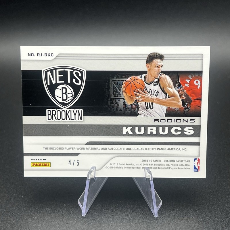 2018-19 Panini Obsidian Rookie Patch Auto Red RPA RODIONS KURUCS /5 view 2