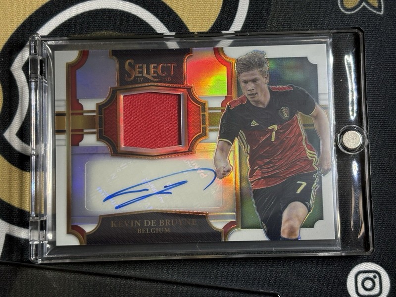 Kevin De Bruyne 2017-18 Panini Select Match Worn Patch Auto Autograph /99
