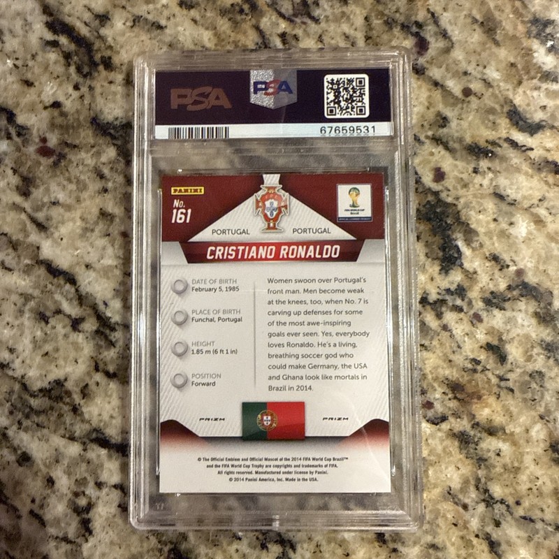 2014 Panini Prizm World Cup Cristiano Ronaldo #161 Blue & REDWAVE Prizm SP π₯π view 2