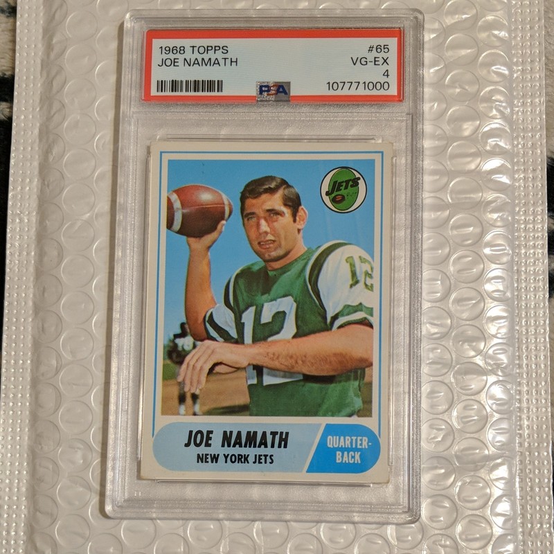 Topps 1968 Joe Namath #65 PSA 4 New York Jets Vintage Base Set NFL AFL Football