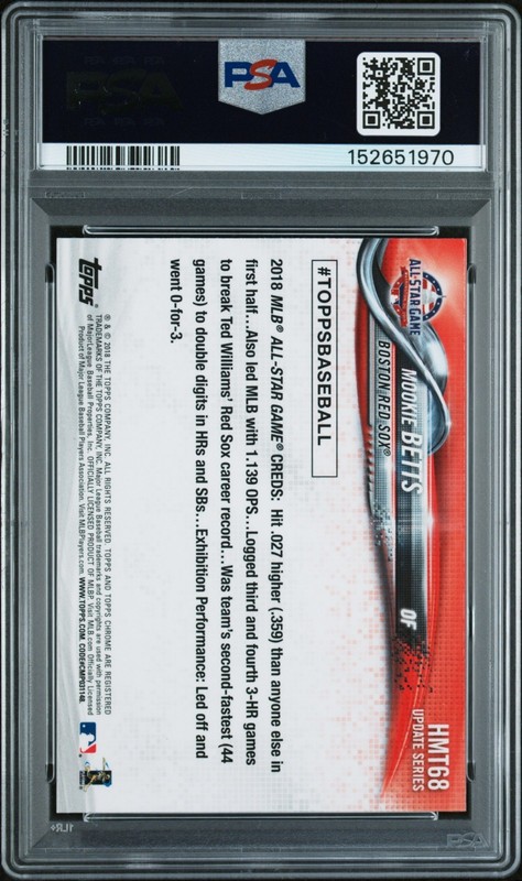 Mookie Betts - 2018 Topps Chrome Update  PSA 10 view 2