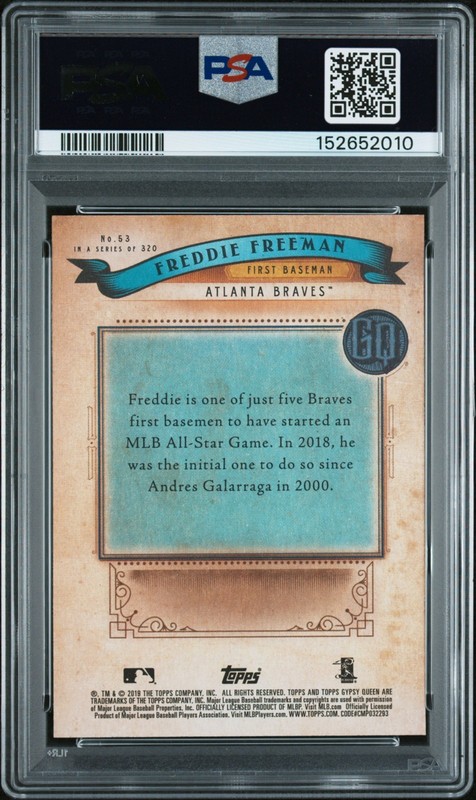 Freddie Freeman - 2019 Topps Gypsy Queen   PSA 10 view 2