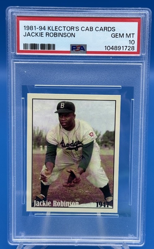 Rare 1981-94 Klector’s Cab Cards JACKIE ROBINSON PSA 10 GEM Mint /400 Pop 5 HOF