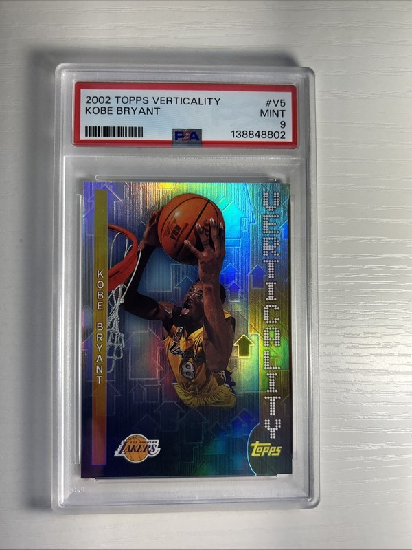 2002 Topps Verticality #V5 Kobe Bryant PSA Mint 9 RARE