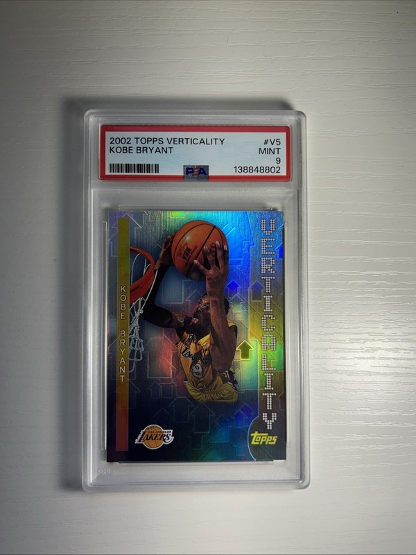 2002 Topps Verticality #V5 Kobe Bryant PSA Mint 9 RARE view 2