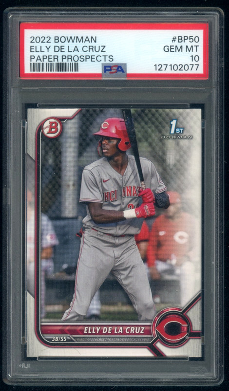 2022 Bowman 1st #BP50 Elly De La Cruz RC Rookie PSA 10 Gem Mint REDS
